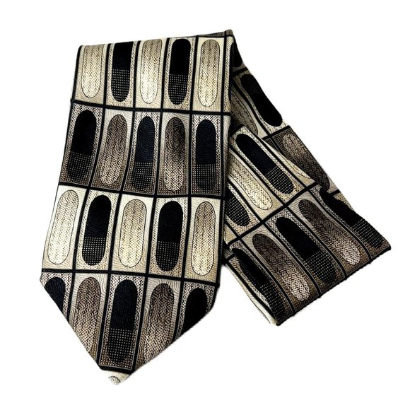 Bergamo New York Other - Bergamo New York Necktie Green Black Pure Silk Men Accessories Neck Tie